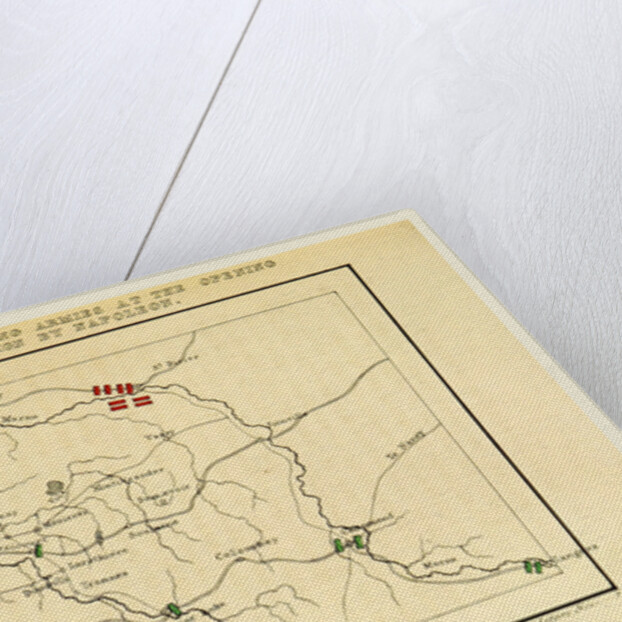 History of the Campaign in France in the year 1814, Opening of the campaign by Napoleon, map by Anonymous