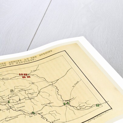 History of the Campaign in France in the year 1814, Opening of the campaign by Napoleon, map by Anonymous
