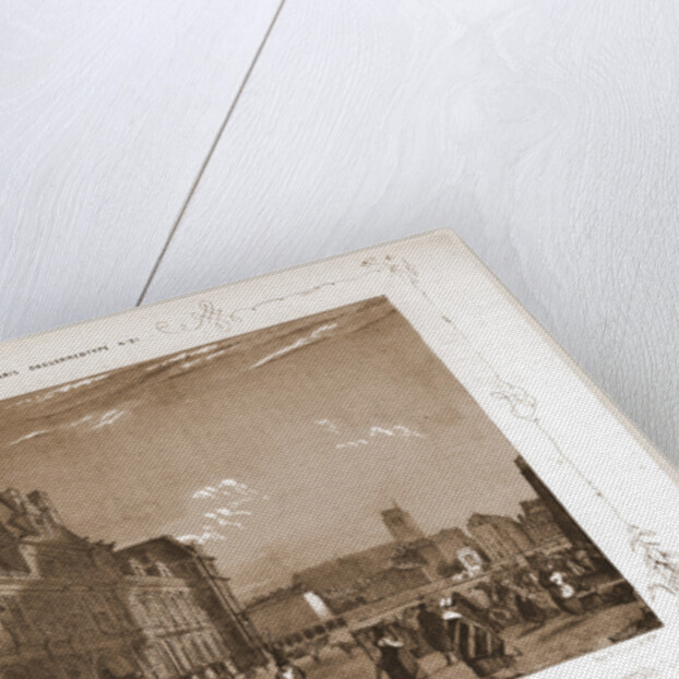 Hotel de Ville and Place de Greve, Paris and surroundings by M. C. Philipon