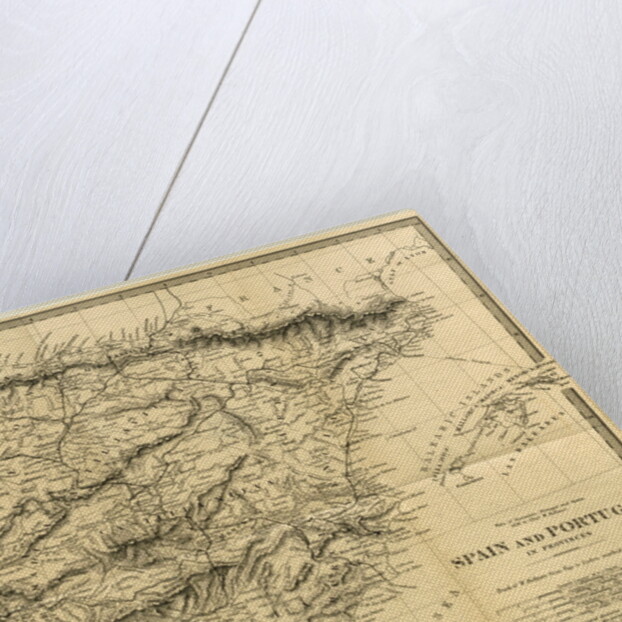 Map Spain and Portugal, The Wars of Succession of Portugal and Spain from 1826 to 1840 by Anonymous