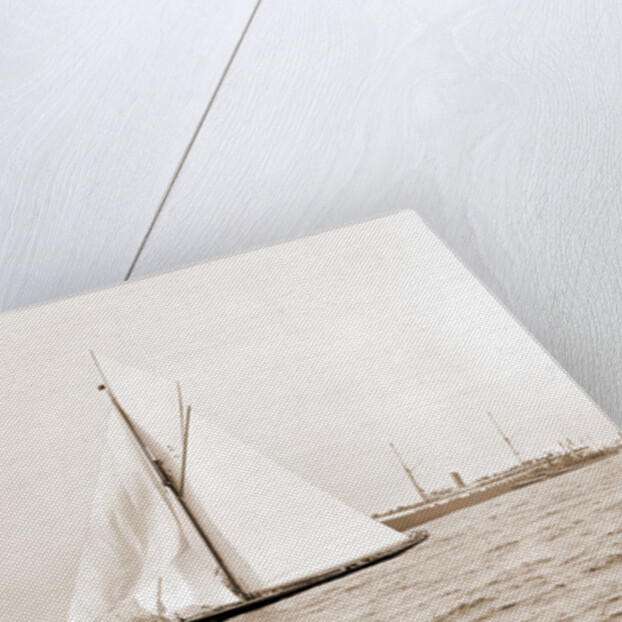 Valkyrie nearing outer mark, Valkyrie II (Yacht) by Anonymous