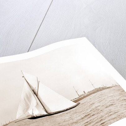 Valkyrie nearing outer mark, Valkyrie II (Yacht) by Anonymous