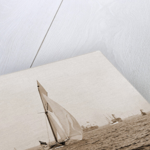 Valkyrie rounding outer mark, Valkyrie II (Yacht) by Anonymous