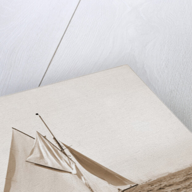 Shamrock I, setting top sail by Anonymous