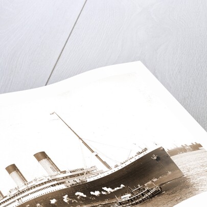 White Star S.S. Olympic guided in by tugboats Geo. K. Kirkham and Dowmer, Olympic (Steamship) by Anonymous