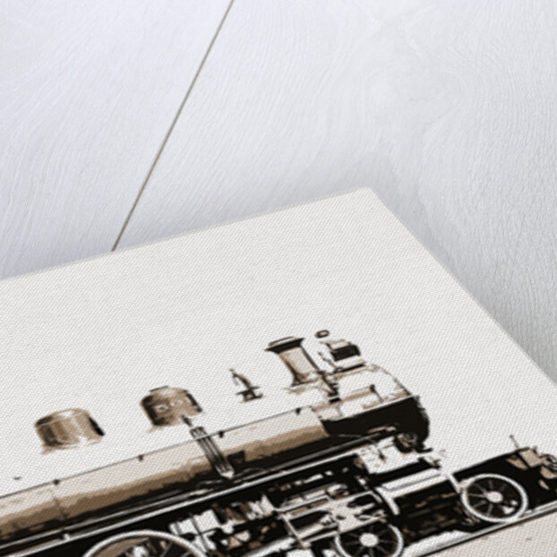 Railroad locomotive and coal car, Chicago and Alton Railroad by Anonymous