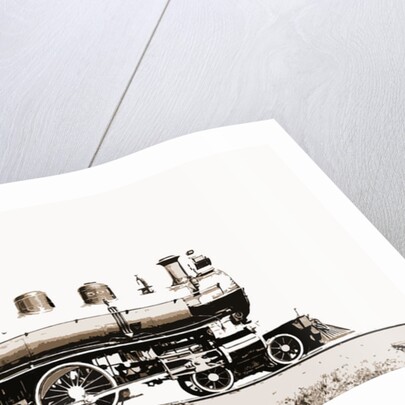 Railroad locomotive and coal car, Chicago and Alton Railroad by Anonymous