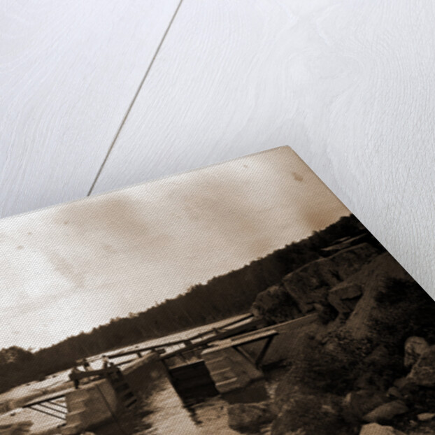 Saranac River dam and lock, Adirondack Mtns by Anonymous