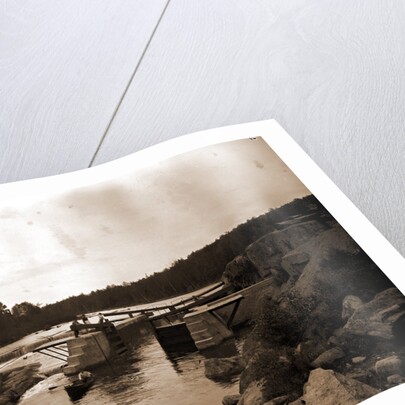 Saranac River dam and lock, Adirondack Mtns by Anonymous