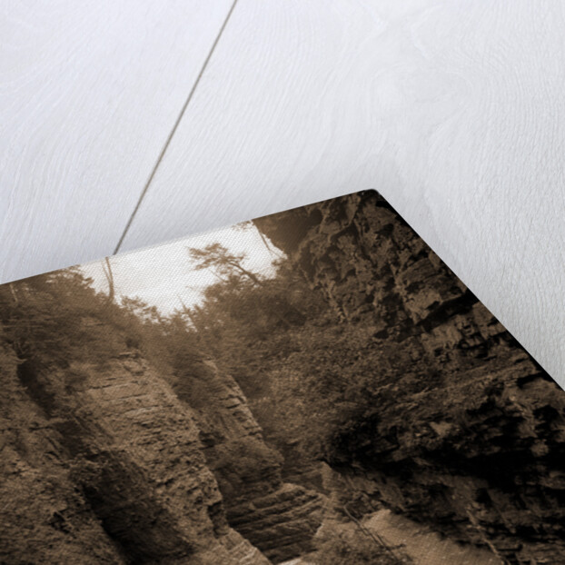 Column Rocks from below, Ausable Chasm by Anonymous