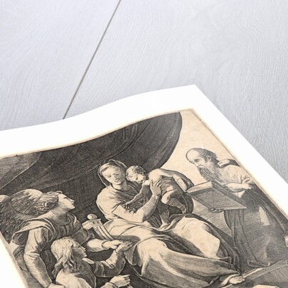 The Virgin and Child with St. Jerome and Tobias, Presented by the Archangel Gabriel by Marco Dente