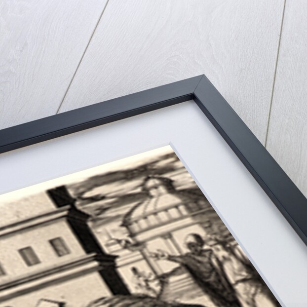 The Widow of Hasdrubel Throwing Herself on the Funeral Pyre by Pierre Woeiriot