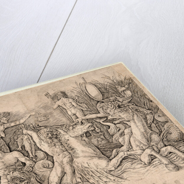Battle of the Sea-Gods left side, ca. 1470-1480 by Andrea Mantegna