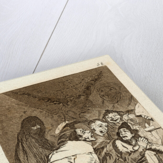 Tragala perro. (Swallow it, dog.), 1796-1797 by Francisco de Goya