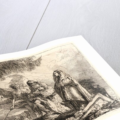 The Flight, Holy Family Walking with Angel, 1750-1753 by Giovanni Domenico Tiepolo