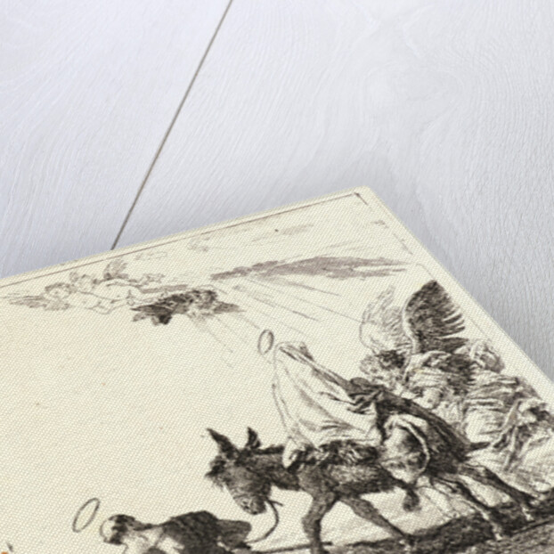 The Flight with Obelisk at the Left, 1750-1753 by Giovanni Domenico Tiepolo