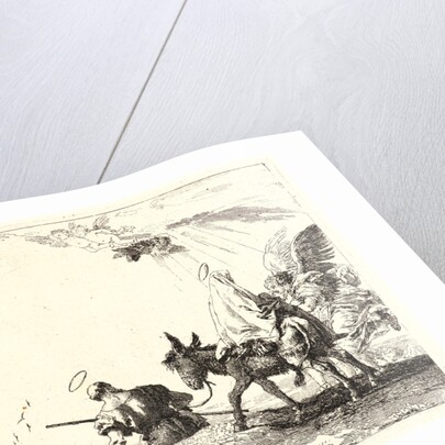 The Flight with Obelisk at the Left, 1750-1753 by Giovanni Domenico Tiepolo