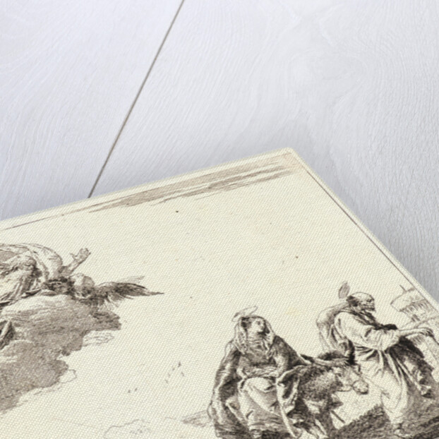 The Flight with the Holy Family at the Right, 1750-1753 by Giovanni Domenico Tiepolo