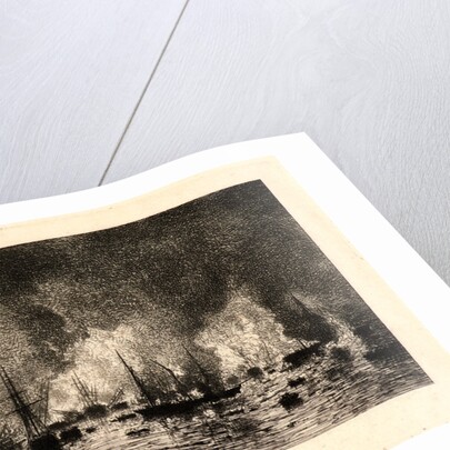 Fire in the Port of Bordeaux (Incendie dans le Port de Bordeaux), 1869 by Maxime Lalanne