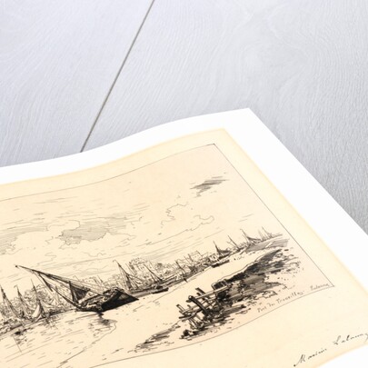 Port de Trouville, 19th century by Maxime Lalanne