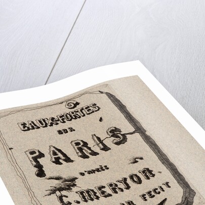 Title Page, Eaux-Fortes sur Paris, 1881 by Edmond Gosselin