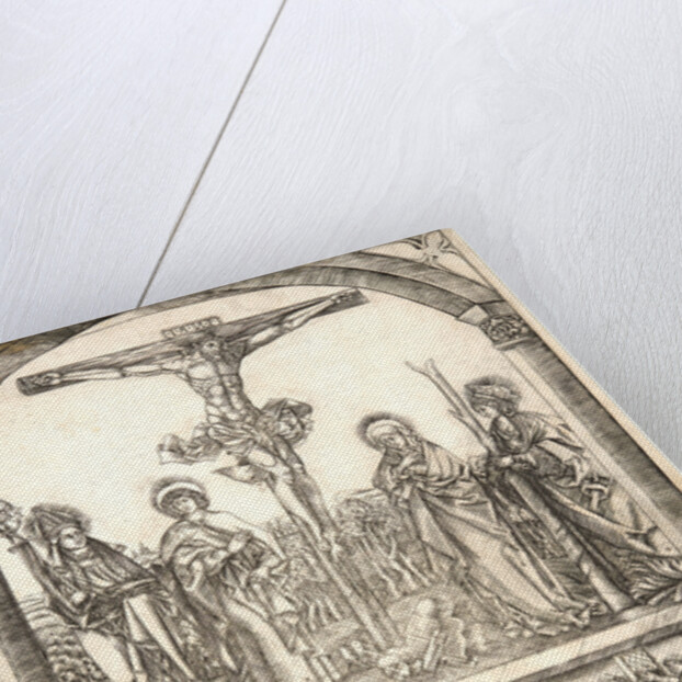 Christ on the Cross with the Virgin and St. Afra, St. John, and St. Ulrich, 16th century by Hans Rogel