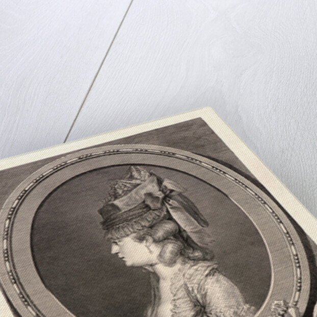 Portrait of Adrienne-Sophie, Marquise de --- (Montesson), 1779 by Augustin de Saint-Aubin