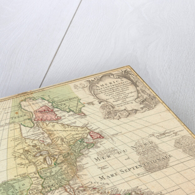 America Septentrionalis, 18th century by Tobias Conrad Lotter