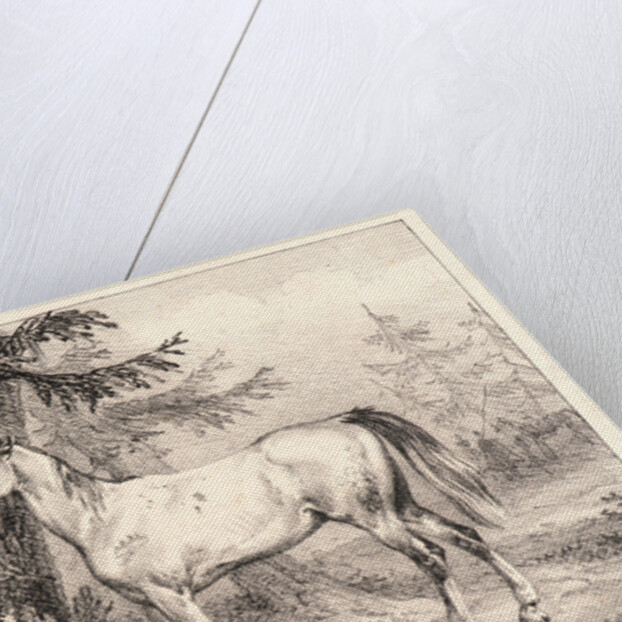 Cossack and Horse beside a Tree, 19th century by Horace Vernet