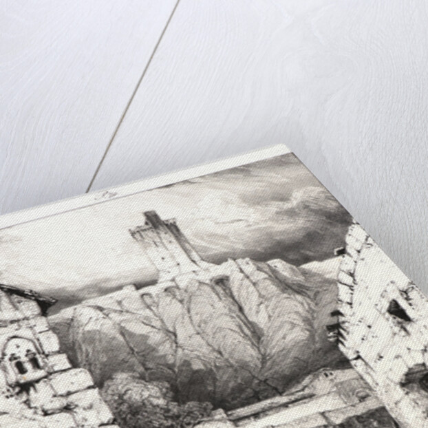 Donjon du Chateau de Polignac, 1830 by Eugène Isabey