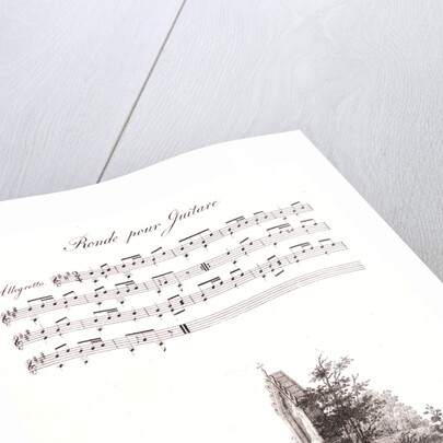 A Pen Drawing and Musical Notes, from Receuil Papryographique, 1820 by Alois Senefelder