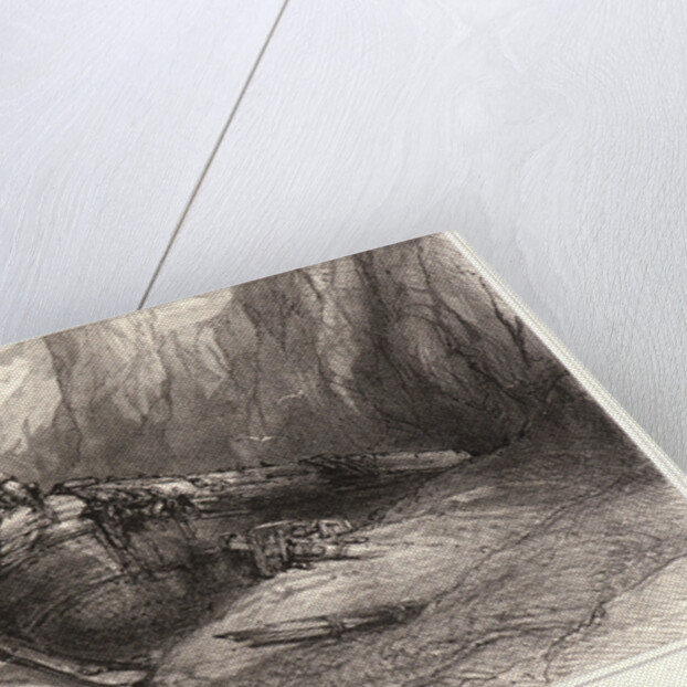 Stranded Brig, 19th century by Eugène Isabey