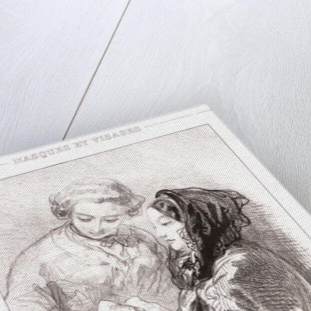 And here is the enormous secret that my husband has been hiding from me for a month. And you knew about it?... For six weeks by Paul Gavarni