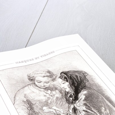 And here is the enormous secret that my husband has been hiding from me for a month. And you knew about it?... For six weeks by Paul Gavarni