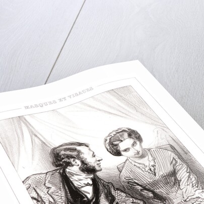 How poorly you lie, my love (Comme tu ments mal, mon cheri) by Paul Gavarni