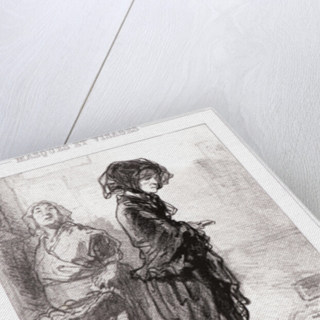 I express my condolences, Madame, widow of the world by Paul Gavarni