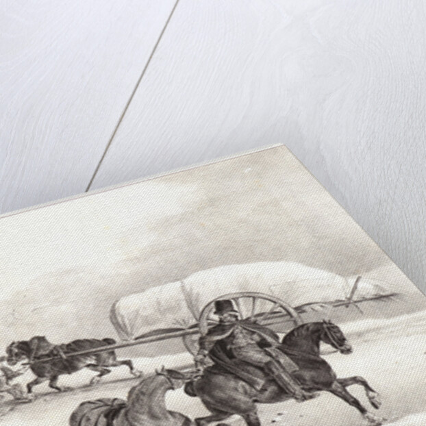 Wagoners Driving up a Hill, 1823 by Théodore Géricault