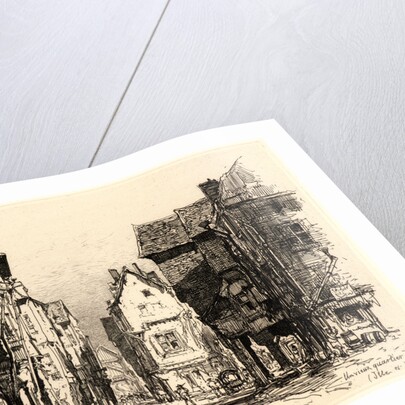 The Old Quarter of Vitre (Un Vieux quartier de Vitré), 1879 by Maxime Lalanne