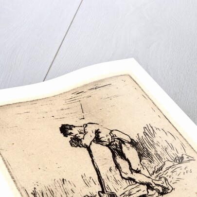 Man Leaning on His Spade (L'Homme appuye sur sa Beche), ca. 1847-1848 by Jean-François Millet