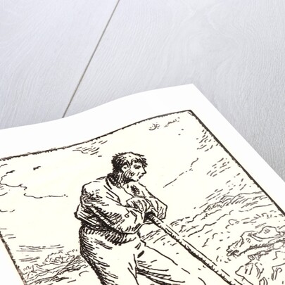 Digger Leaning on His Spade (Becheur au repos), 1874 by Pierre Millet