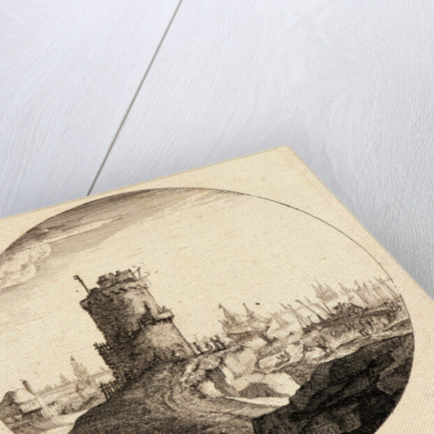 Le Petit Port de Mer à la Grosse Tour Ronde, 17th century by Michel Montagne