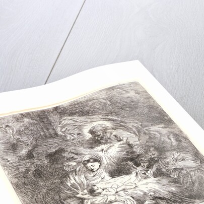 God the Father and the Holy Spirit, Watching over the Newborn Child (Dieu le père considérant son fils, nouvellement né), ca. 1645 by Giovanni Benedetto Castiglione