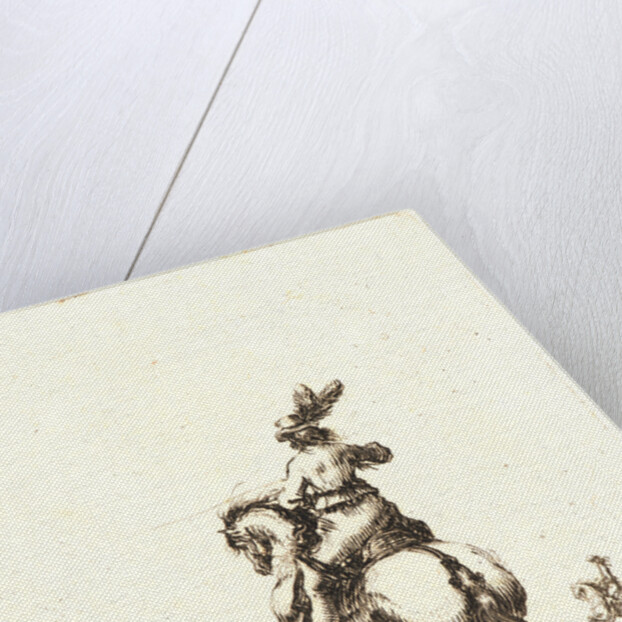 Cavalier vu par derriere, 1642-1645 by Stefano Della Bella