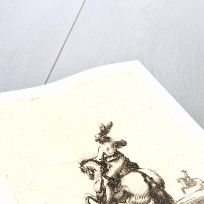 Cavalier vu par derriere, 1642-1645 by Stefano Della Bella
