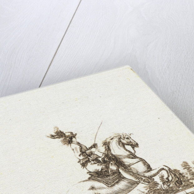 Cavalier tourne vers la droite, 1642- 1645 by Stefano Della Bella