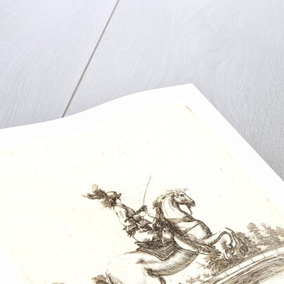 Cavalier tourne vers la droite, 1642- 1645 by Stefano Della Bella