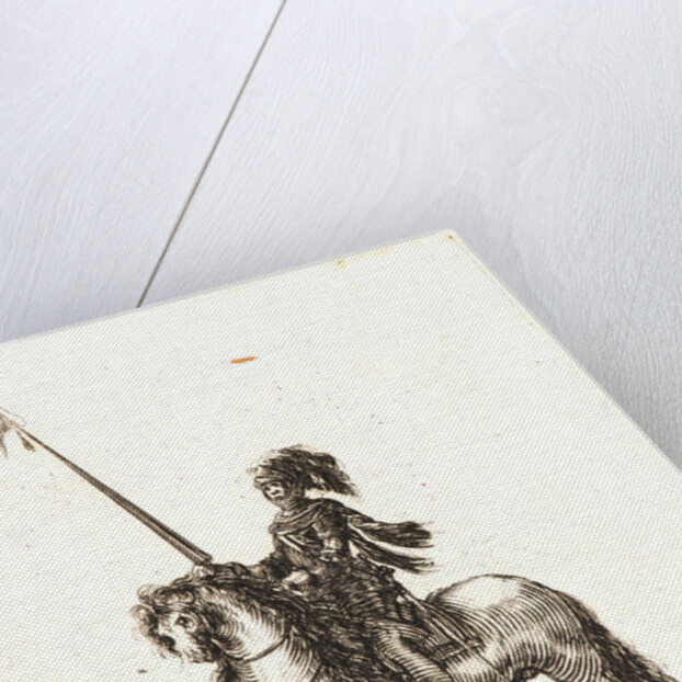 Cuirassier sur son cheval, 1642-1645 by Stefano Della Bella