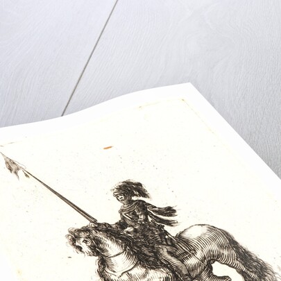 Cuirassier sur son cheval, 1642-1645 by Stefano Della Bella