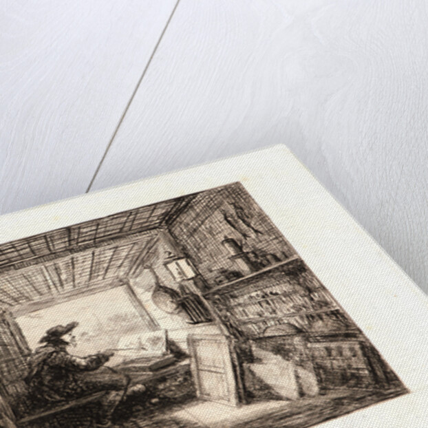 Portrait of the Artist at Work (le Botin), 1861 by Charles François Daubigny