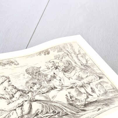 The Holy Family and St. Elizabeth and St. John, 17th century by Simone Cantarini